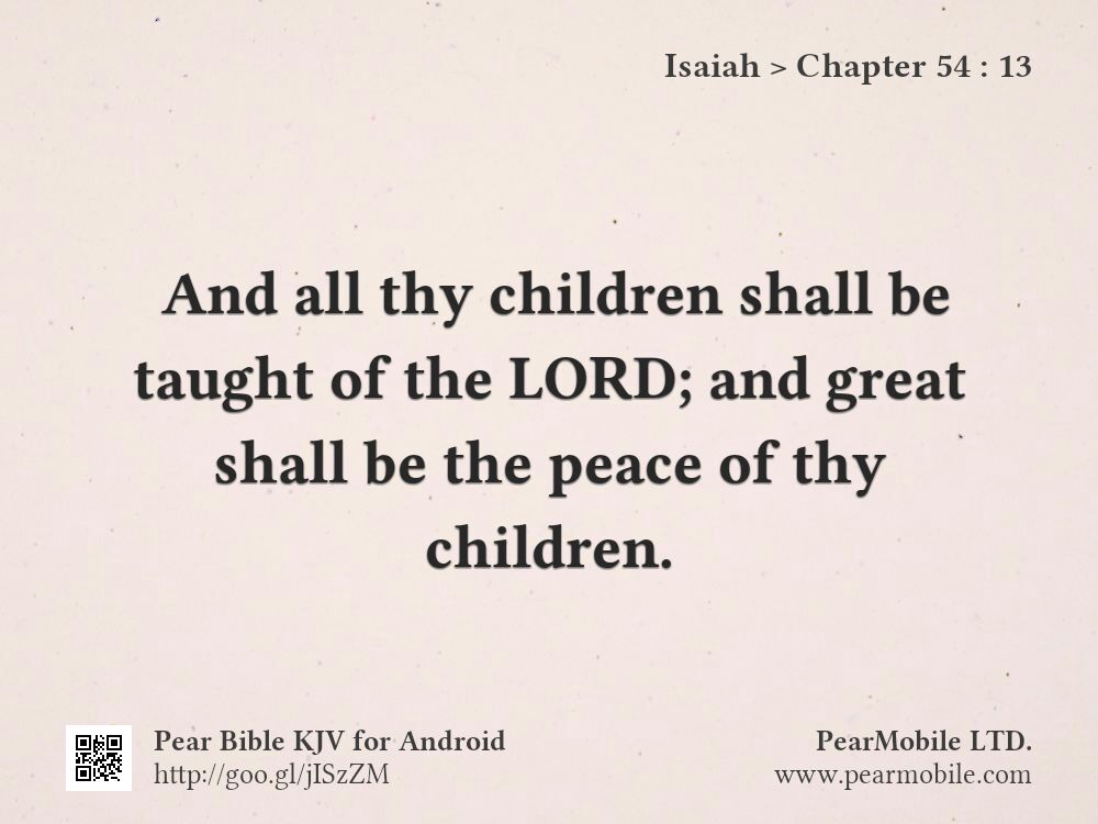 Isaiah, Chapter 54:13